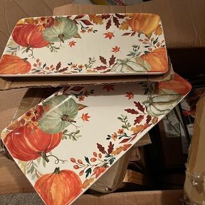 Pumpkin Serving Platter Stoneware